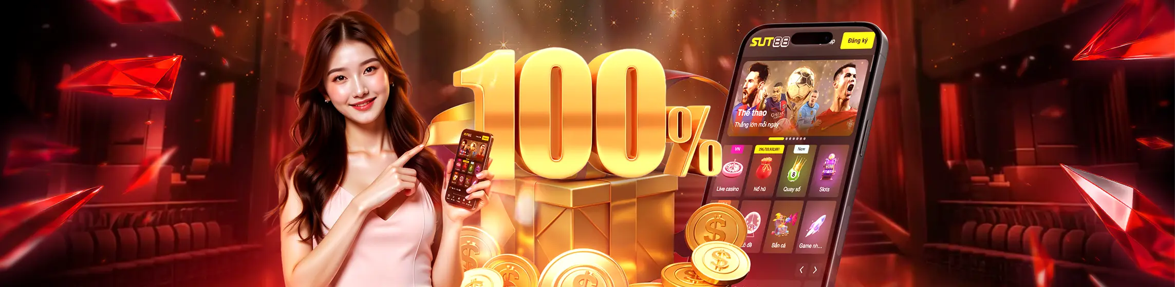 Tặng 100% cho lần nạp đầu